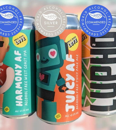 Juicy AF Wins Silver at World Alcohol Free Awards, Harmony AF & Lupho Hop Soda Commended
