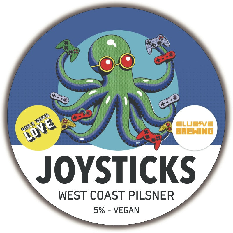Joysticks West Coast Pilsner (Elusive Collab)