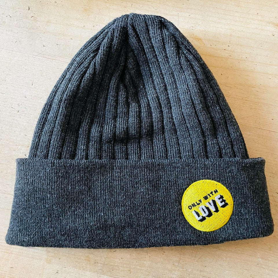 Only With Love Thermal Beanie / Charcoal Grey